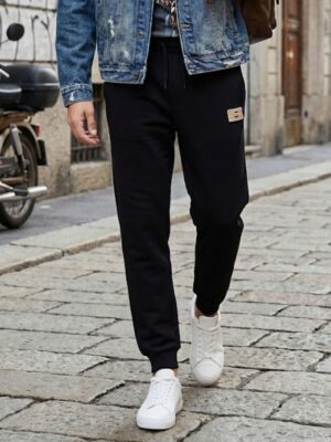 באלר מכנס טרנינג שחור עם לוגו