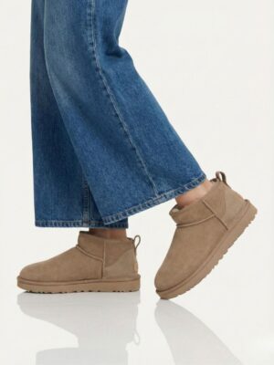 האג מגפון עשויות זמש יוקרתי עם פרווה פנימית רכה