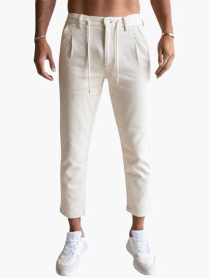 באלר מכנס קורדרוי שמנת עם שרוך מתכוונן