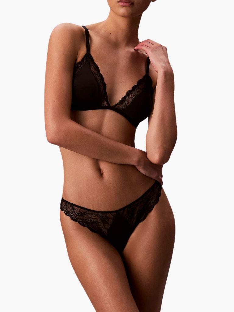 קלווין קליין חזיית תחרה בגוון שחור