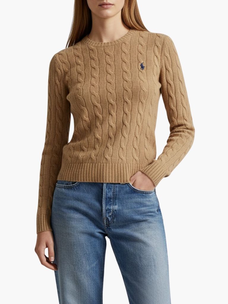 סריג של פולו ראלף לורן בצבע חום לנשים