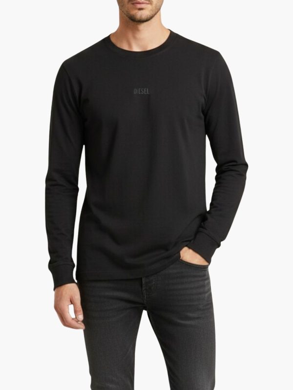 דיזל טי לוגו שרוול ארוך שחורה