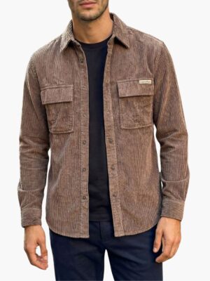 חולצת-ג׳קט קורדורוי חומה קלווין קליין