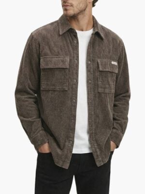 חולצת-ג׳קט קורדורוי חומה קלווין קליין