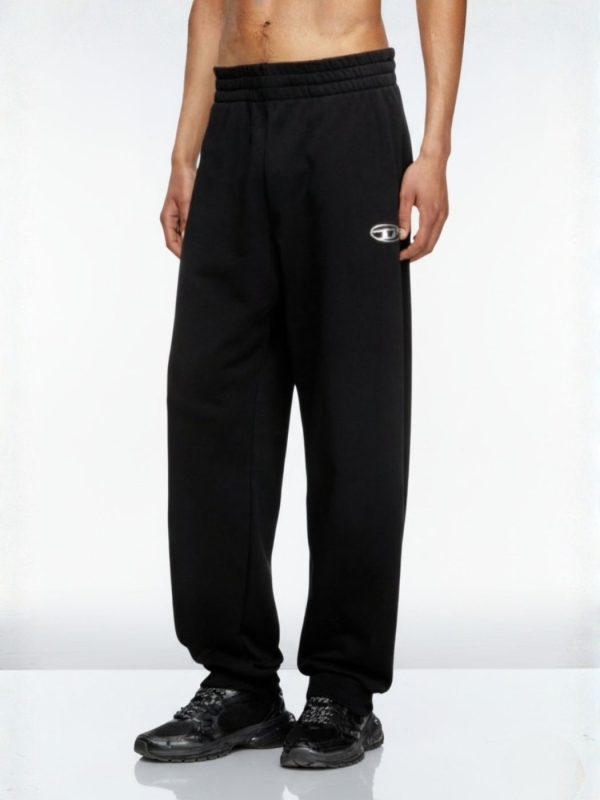 דיזל מכנסי טרנינג שחורים לגבר עם לוגו