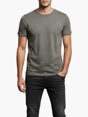 מארז חולצות דיזל שחורה קצרה עם לוגו קטן בתחתית, חולצת דיזל אפורה קצרה עם לוגו קטן בתחתית