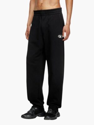 דיזל מכנסי טרנינג שחורים לגבר עם לוגו