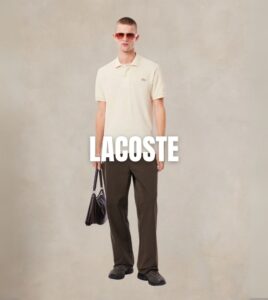 חולצת פולו ומכנס אלגנט לקוסט Lacoste לגבר