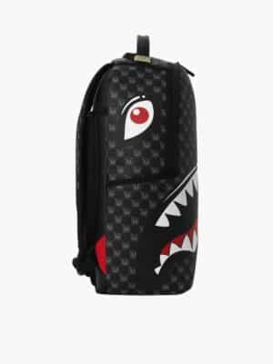 תיק גב ספרייגראונד שחור עם דוגמת Shark Squares