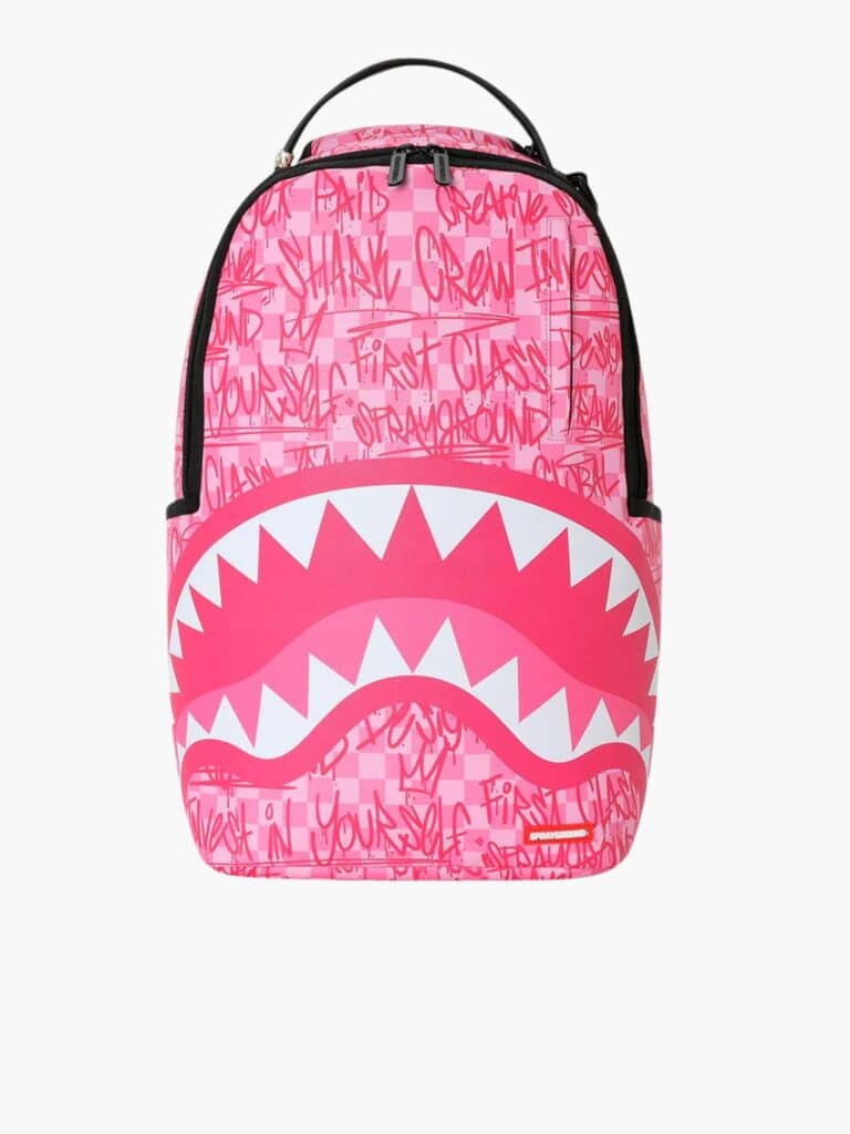 תיק גב ספרייגראונד Graffiti Shark בצבע ורוד חזית