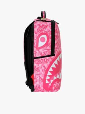 תיק גב ספרייגראונד ורוד עם הדפס Graffiti Shark