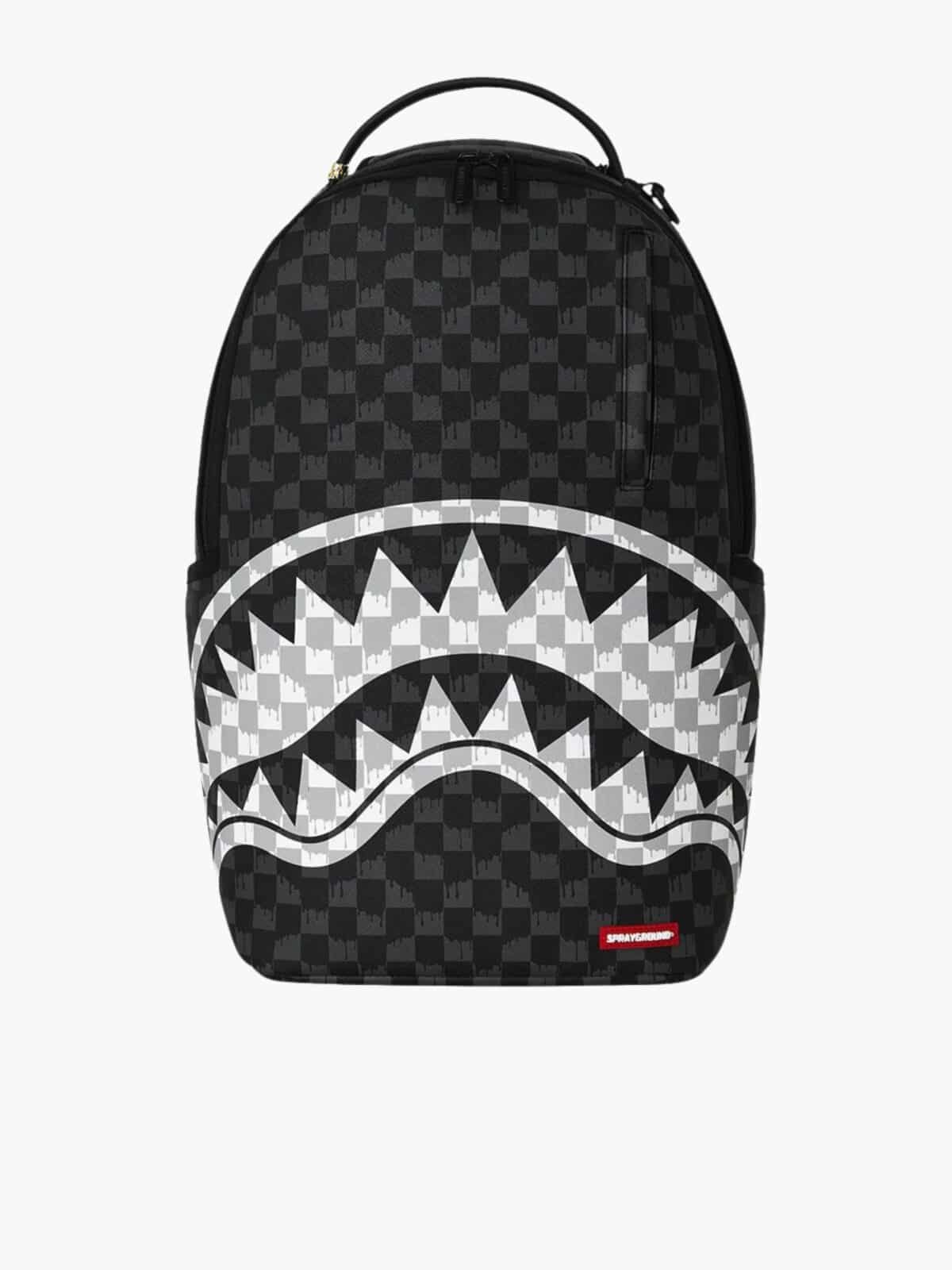 תיק גב ספרייגראונד Shark Check בצבע שחור חזית