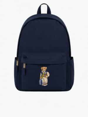 ראלף לורן תיק גב Polo Bear כחול נייבי עם לוגו רקום בחזית