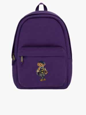 ראלף לורן תיק גב Polo Bear סגול עם לוגו רקום בחזית