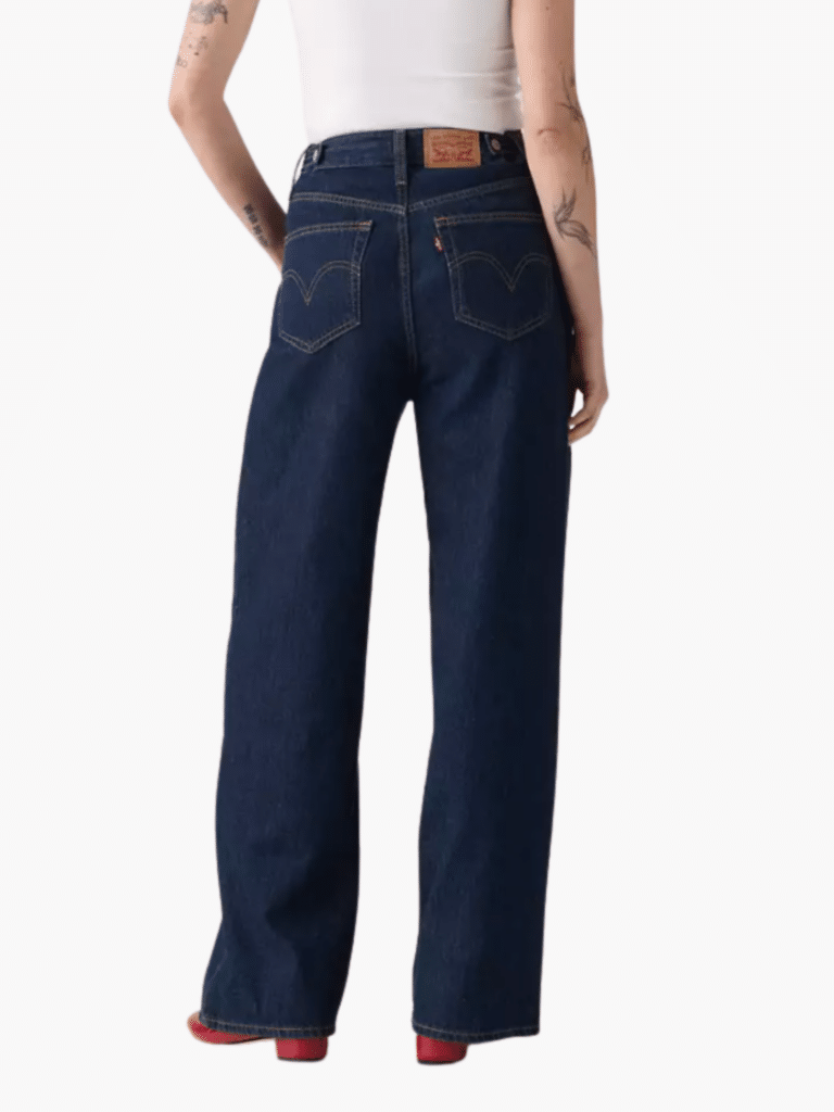 ליוויס ג'ינס נשים Cinch Baggy כחול כהה – כיס אחורי וכוונון במותן