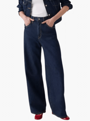 ליוויס ג'ינס נשים Cinch Baggy כחול כהה – מבט קדמי ורגל רחבה